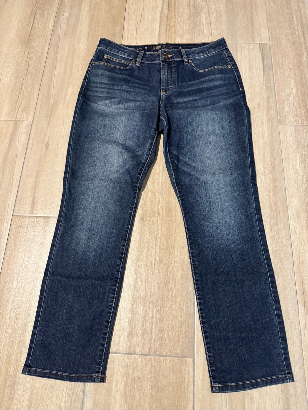 Jennifer Lopez Dark Blue Straight Leg Jeans